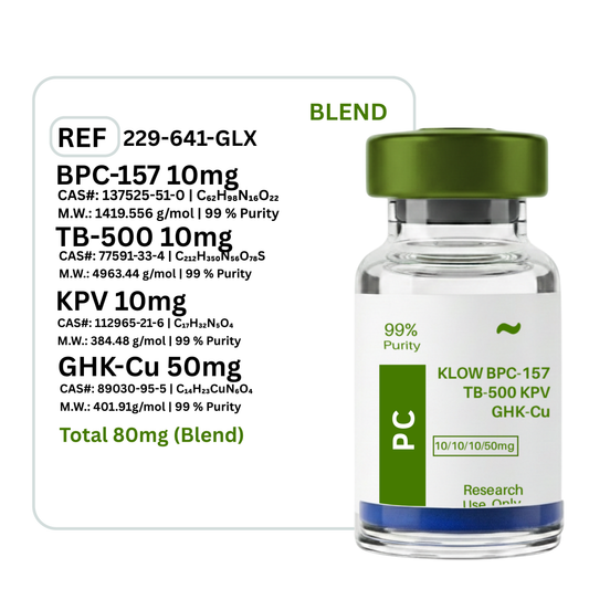 KLOW Blend - GHK-CU + TB-500 + BPC-157 + KPV 10mg Oakville Peptides (PC) KLOW Blend - GHK-CU + TB-500 + BPC-157 + KPV 10mg Oakville Peptides (PC)